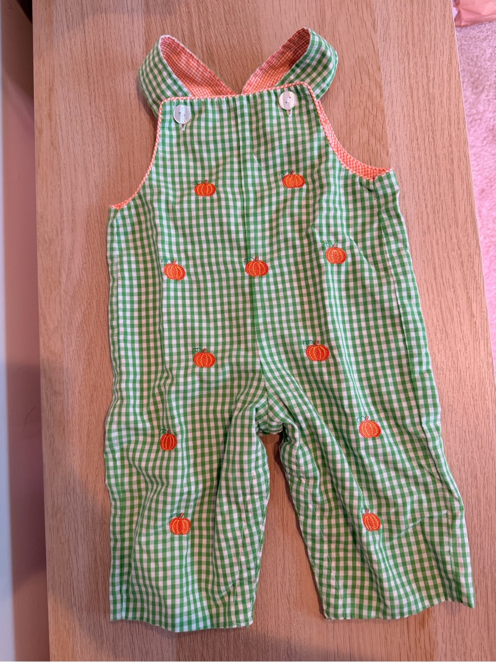 Anavini Baby Embroidered Pumpkin Reversible 6M JonJon